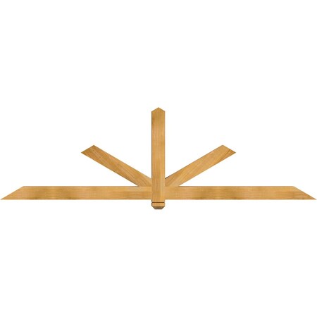 Ekena Millwork Kennewick Rough Sawn Timber Gable Bracket, Western Red Cedar, 96"W x 28"H x 4"D x 4"F, 7/12 Pitch GBW096X28X0404KEN00RWR